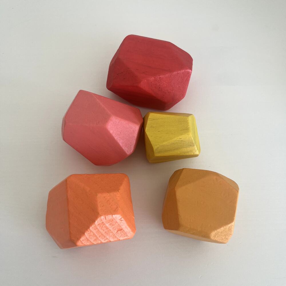 Lovevery Solid Wood Stacking Boulders